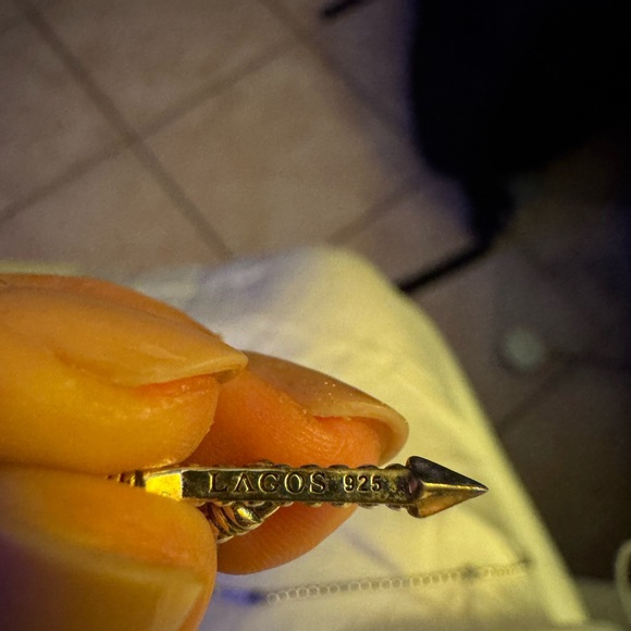 LAGOS Lariat Silver with Gold accents (Hearts and Arrows) Beaded Necklace - Picture 5 of 5